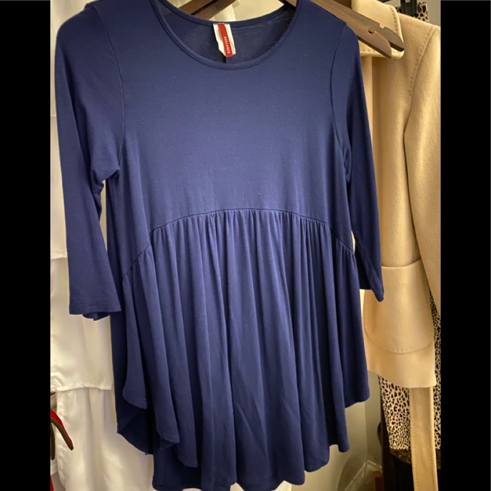 BELLAMI Navy Ruffle Top